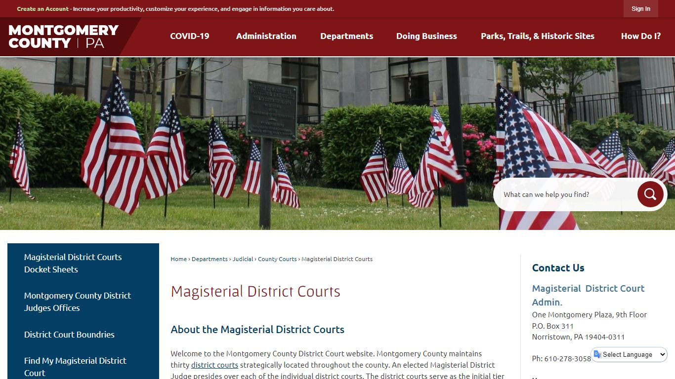Magisterial District Courts - Montgomery County, PA